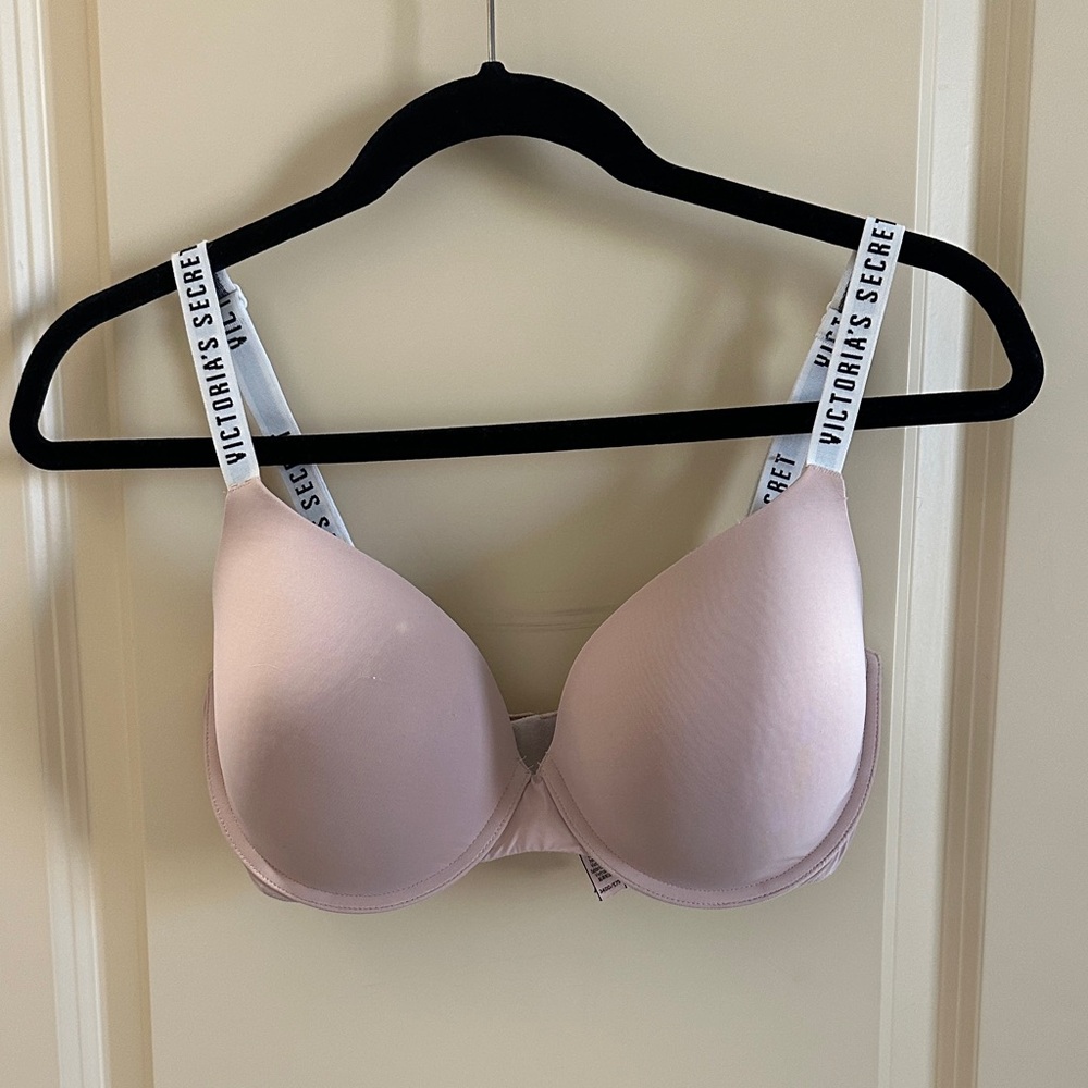 Victoria's Secret Light Pink Bra with Logo Straps